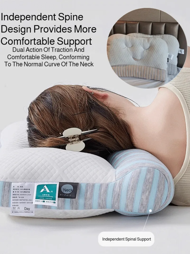 Comfort support Pillow cushion memory foam Fits the body curves neck brace Relieve cervical fatigue breathable Traction Pillow