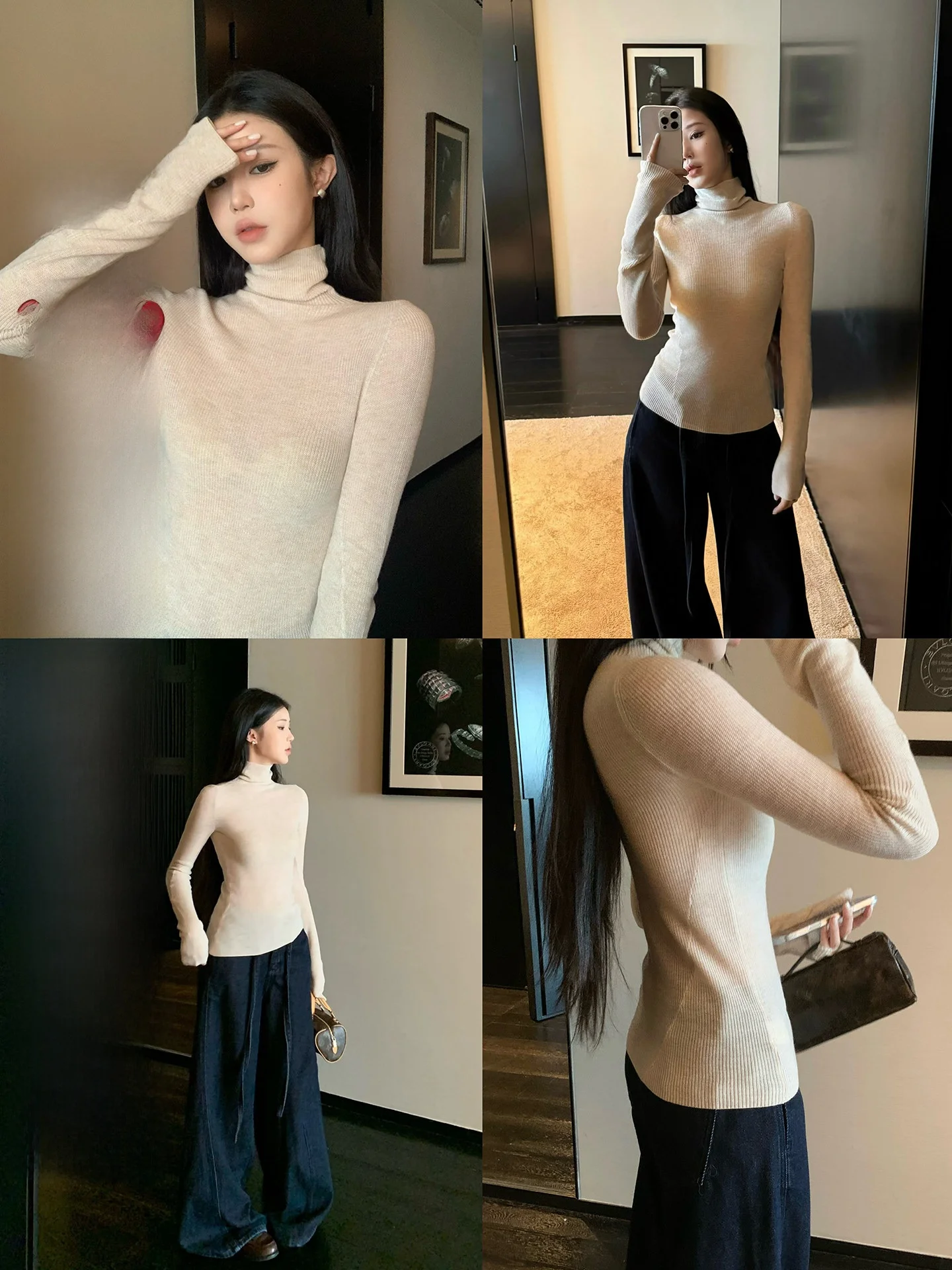 

BULENG шерстяная футболка High Ne Breathable Long Sve Base irt, женская облегающая осенне-зимняя футболка, повседневная футболка обычной длины