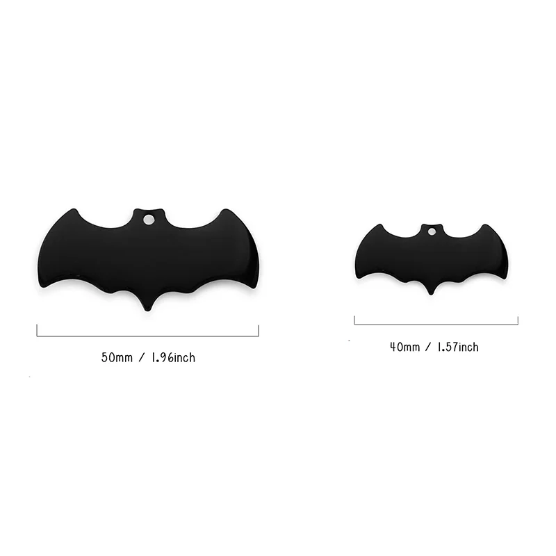 316 Surgical Grade Stainless Steel Personalized Dog & Cat ID Tags,Original Funny Shapes Bat, Engraved Name or Text for Pet Colla