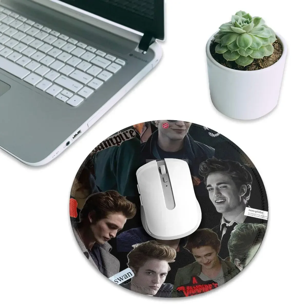 Edward Cullen Twilight Round Mouse Pad Computer Keyboard Mouse Mat Gamer PC Desk Mat Office Table Mats