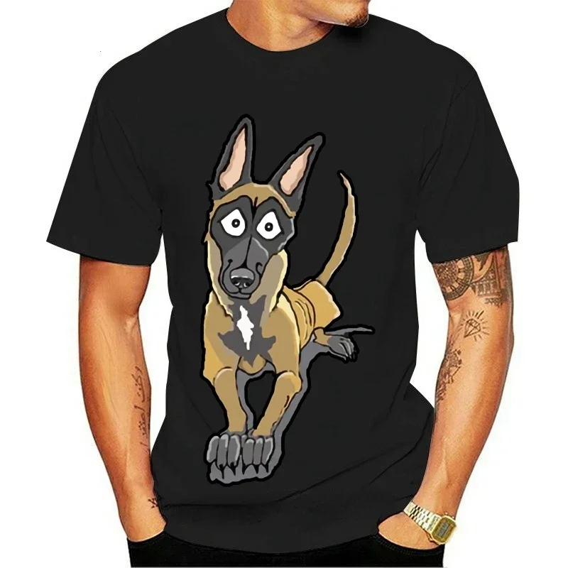 

New Fashion The Belgian Malinois T Shirt Kawaii Cartoon Dog Graphic Tee Tops Men Women Short Sleeve Casual Streetwear Camisetas