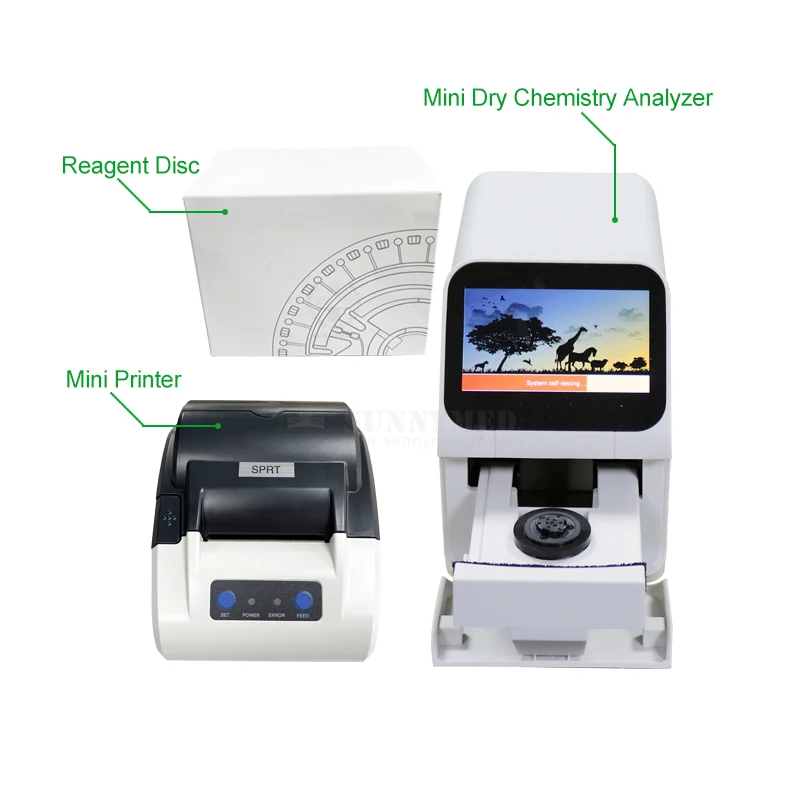 SY-B173M Potable On-site POCT Medical Automatic Pointcare Dry Biochemistry Analyzer with Printer and Reagent Disc