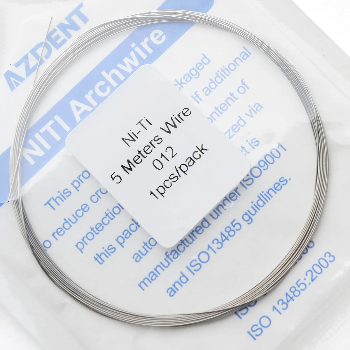 AZDENT Dental Orthodontic Niti Round Arch Wire Size 0.012 0.014 0.016 Length 5M/Pack