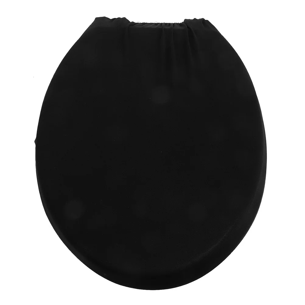 Housse de siège de toilette en Polyester, couleur unie, lavable, protecteur de couvercle de salle de bain pour maison, hôtel, accessoires de toilettes publiques