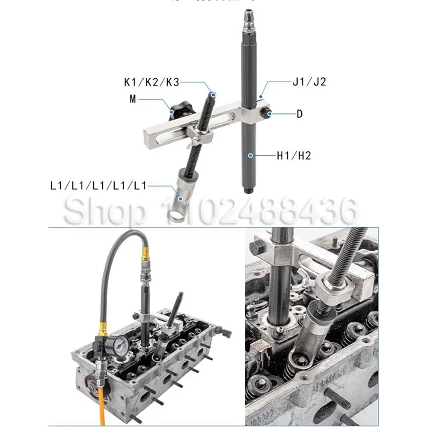 Valve Spring Compressor Stem Oil Seal Replacement Removal Tool Is Suitable For Most Cars