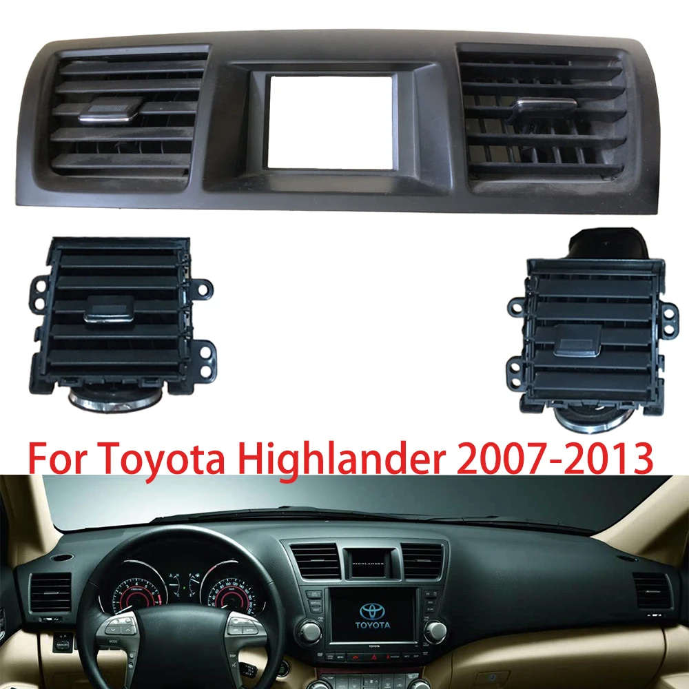 

yaocaiss-2 1PCS/3PCS Air Conditioner Outlet For Toyota Highlander 2007 2008 2009 2010-2013A/C Air Outlet Vents