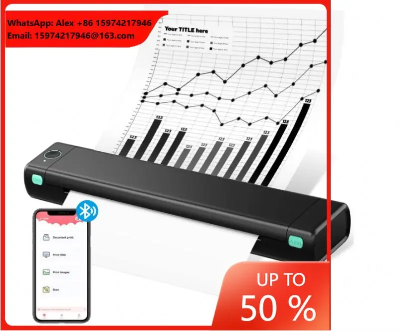 Phomemo M08F A4 Printer Portable Wireless Thermal Printer With A4 Thermal Paper And Tattoo Transfer Support In Stock