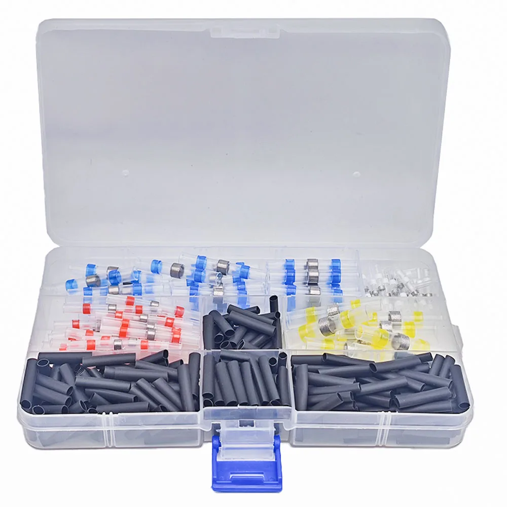 350 Pieces Heat Shrink Sheathed Wire And Cable Conduit, Sealed Welded Joints, Wire Connectors, Heated Cable Protection