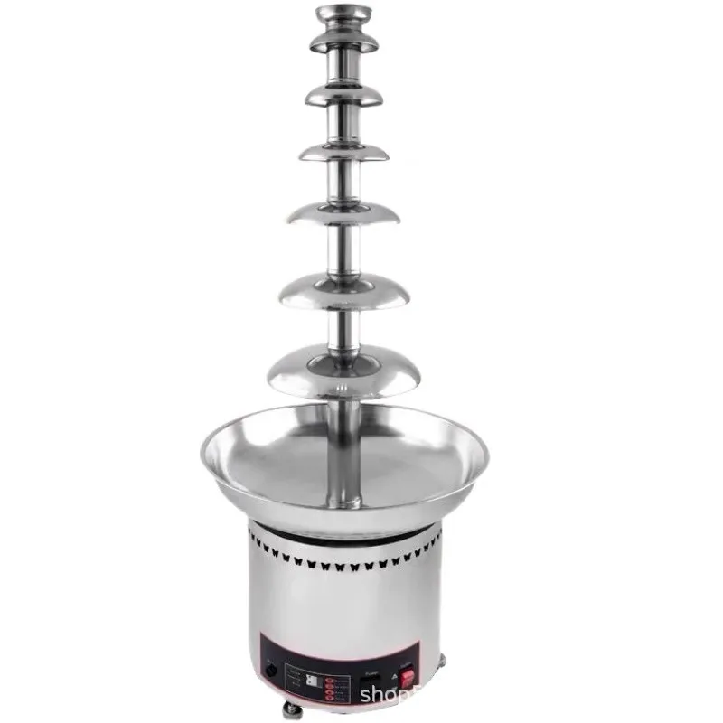 Seven-story commercial chocolate fountain machine hotel wedding restaurant waterfall machine stainless steel