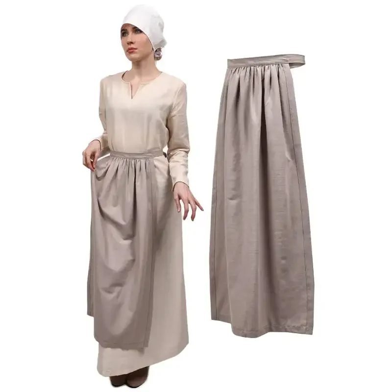 

DAZCOS Vintage Linen Waist Apron Linen Half Apron13th - 15th Century Medieval Renaissance Apron Halloween Costume Accessories