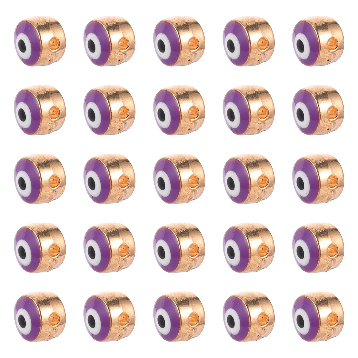 

100Pcs Halloween Evil Eye Beads Alloy DIY Jewelry Making Beads Charms Scary Eyes Bracelet Decoration Eyeball Spacer