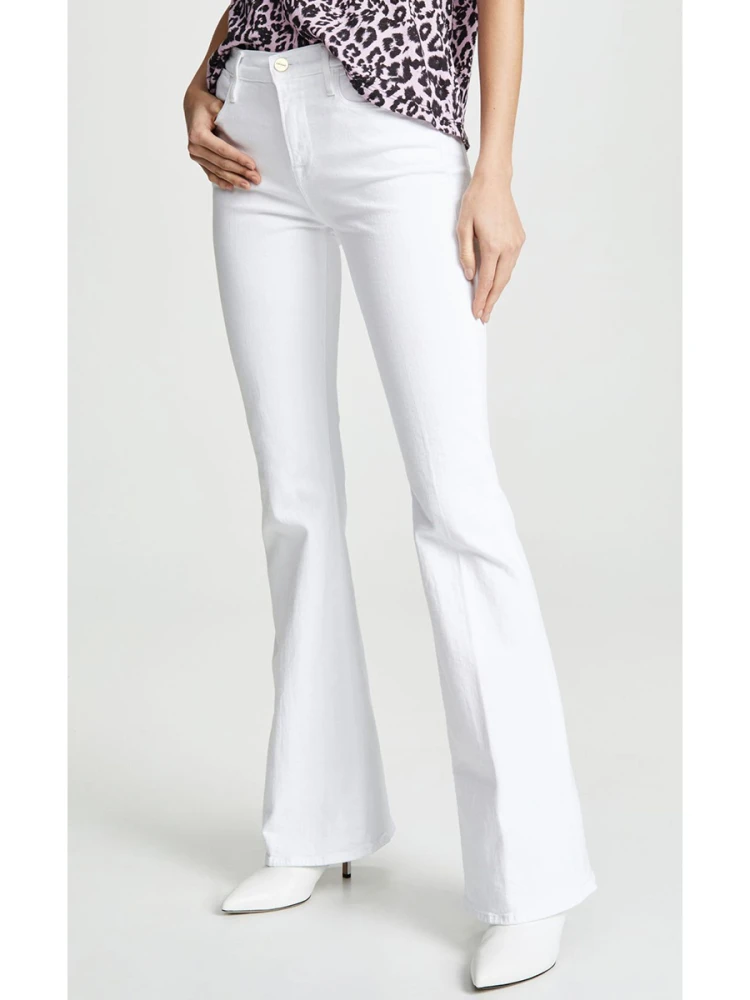 

Джинсы-колокольчики с высокой талией, женские длинные брюки, эластичные утягивающие хлопковые эластичные джинсовые брюки с высокой посадкой для женщин