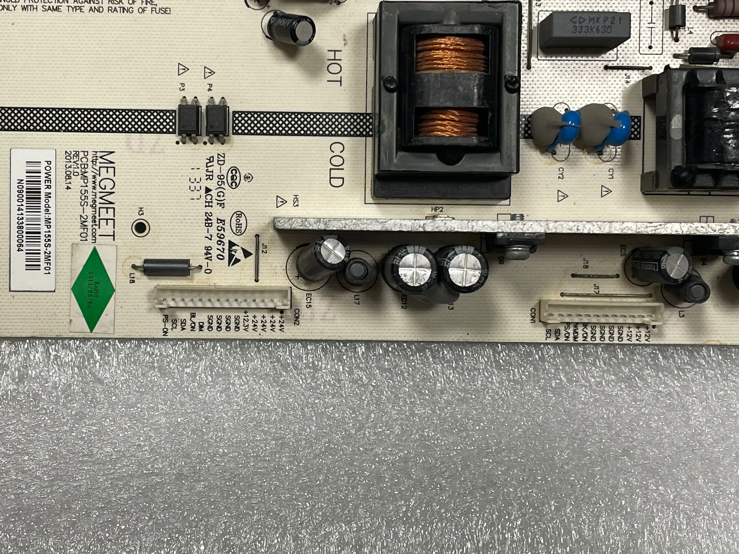 Original 50 "power supply PCB:MP155S-2MF01