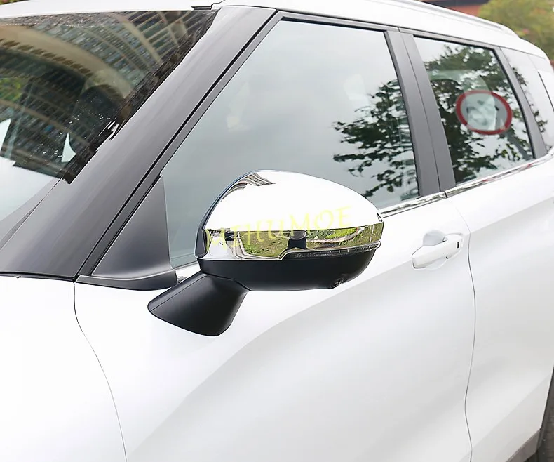 Glossy Chrome Car Side Rearview Mirror Cover Cap Overlay For Mitsubishi Outlander 2022-2026 Accessories