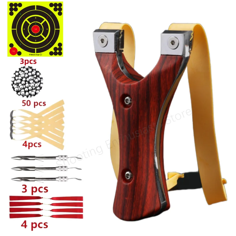 

Outdoor Hunting Laser Slingshot Metal Precision Shooting Slingshot Archery Card Set High-precision Slingshot Hunting Accessories