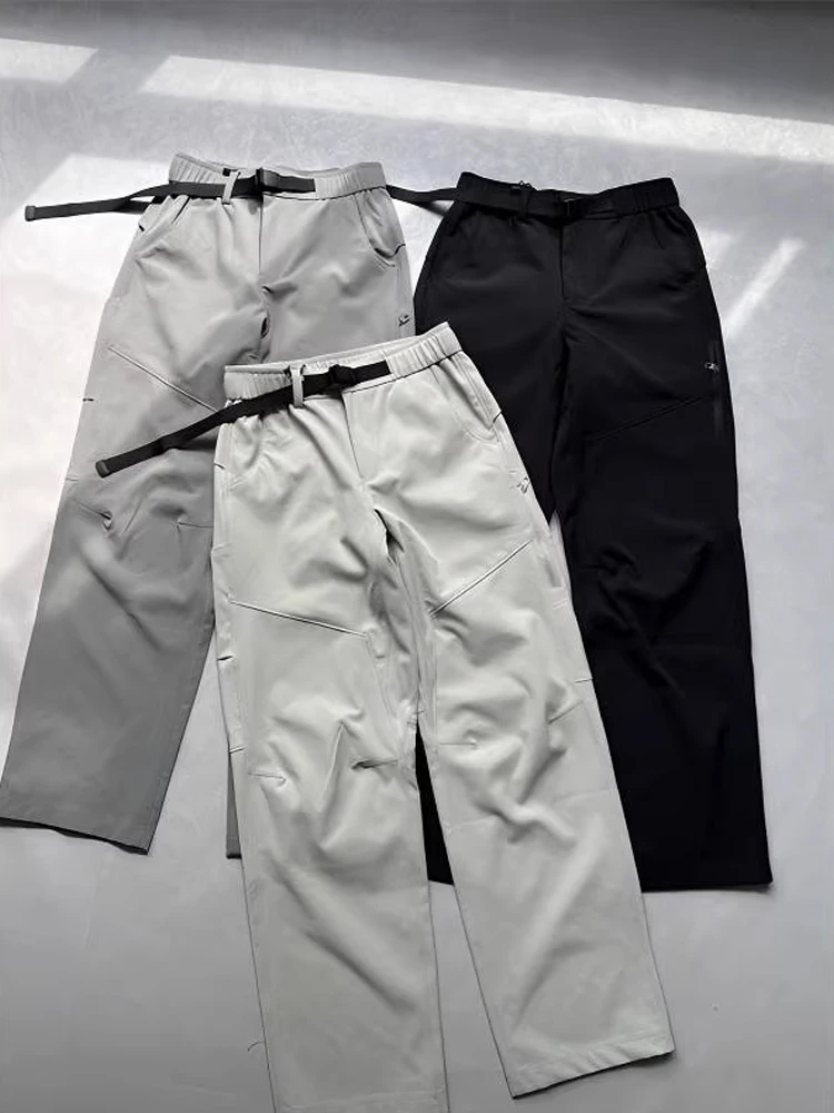 

Мужские повседневные брюки для активного отдыха и работы, мягкие, с улучшенным дизайном, прямые, со средней посадкой, с объемным кроем