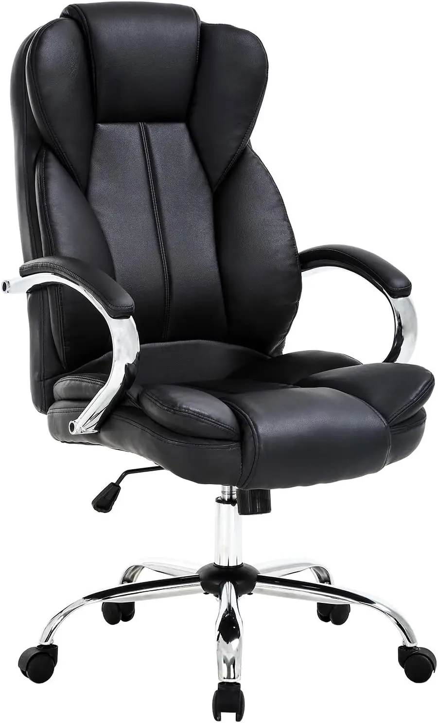 

Ergonomic Office Chair Desk Chair Pu Leather Computer Chair Executive Adjustable High Ba Pu Leather Task Rolling Swivel Chair