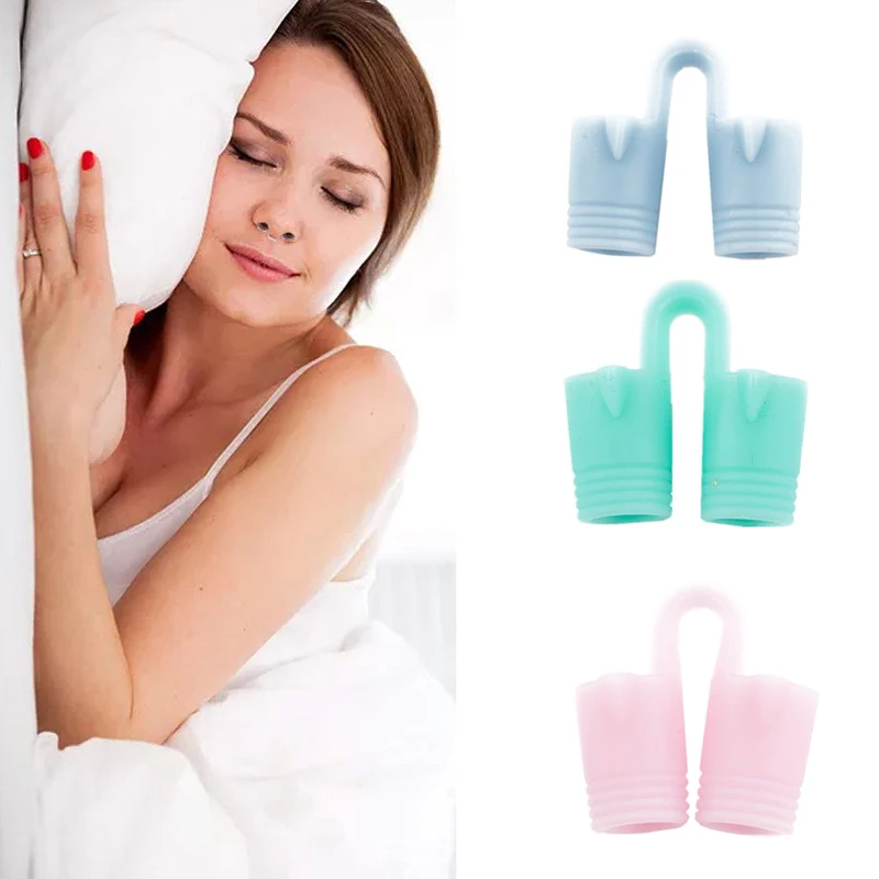 4PC Health Anti Snore Device Comfortable Soft Silicone Stop Snoring Nose Clip Reusable Noiseless Sleep Clip Nasal Dilator Device