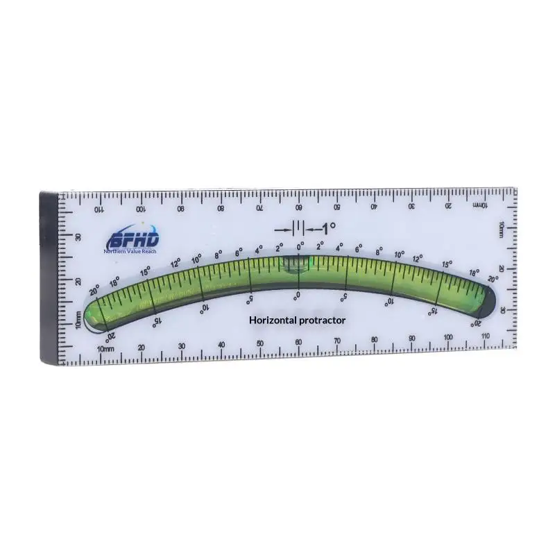 Plastic Inclinometer Slope Angle Ruler Spirit Level Bubble For RV Home Improvement 0-20 Degree Length 120mm