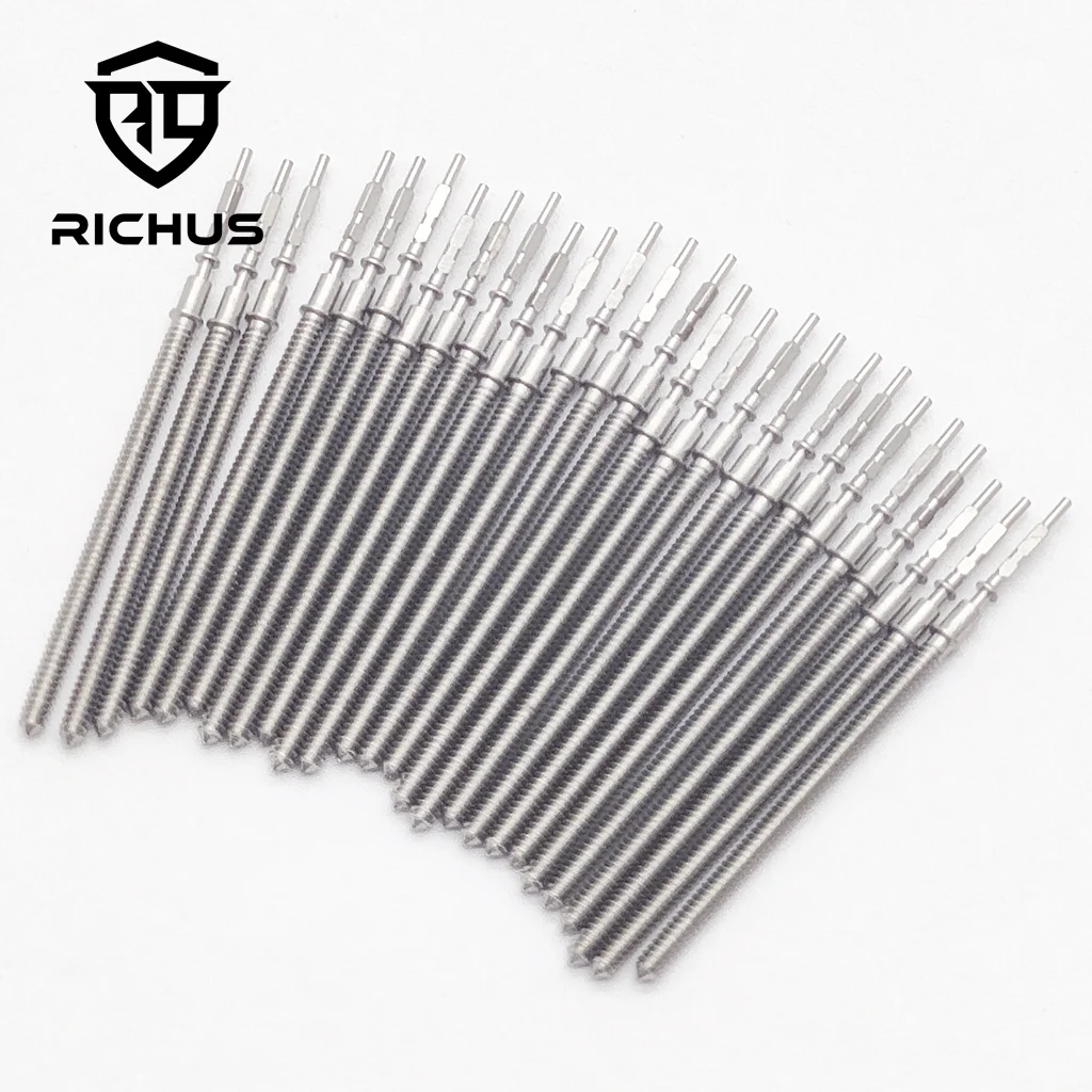 RICHUS VK Stelo dell'orologio Parti in acciaio inossidabile adatte VK61 VK63 VK64 VK67 VK68 Corona Movimento meccanico automatico Corona dell'orologio