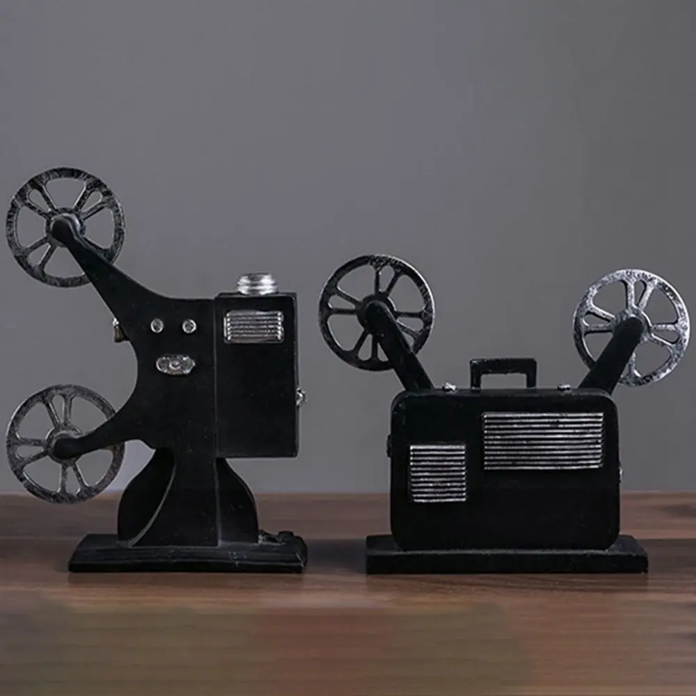 Vintage Movie Film Projector Sculpture 9.2inch Tall Table Decoration Old Fashion Show for Bedroom Exquisite Lightweight