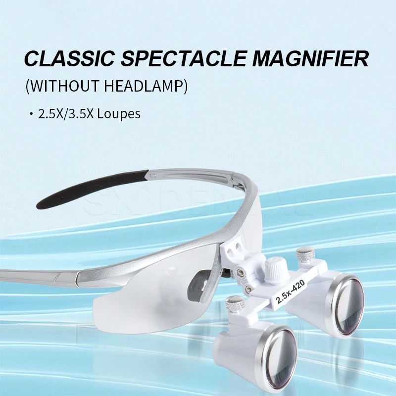 

Dental Loupes 2.5/3.5X Spectacle Binocular Magnifying Glass for Dental Dentistry Technical Laboratory Medical Magnifier Tools