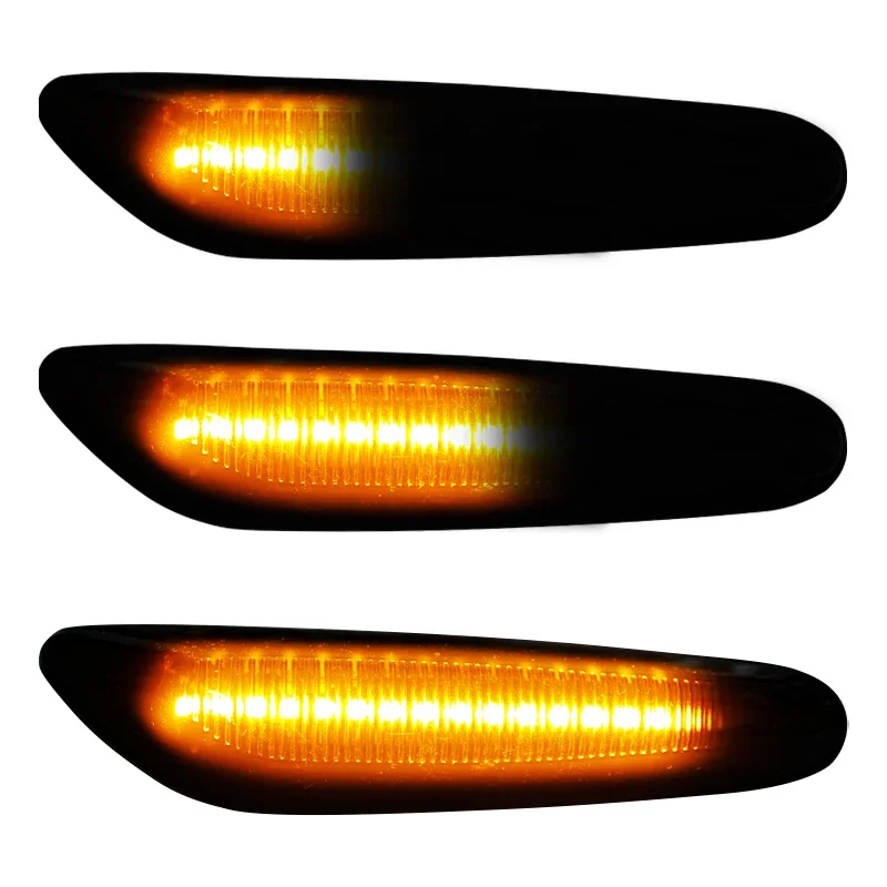 Lampu sein LED dinamis, lampu penanda samping mobil E90 E91 E92 E93 E60 E87 E82 E46 2 buah