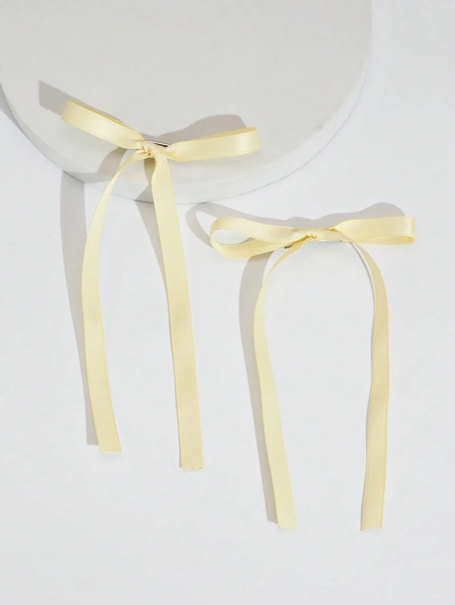 

2 Pieces Women Hairpins With Bowknot Ribbon Elegant Daily Hair Accessories For Any Occasion