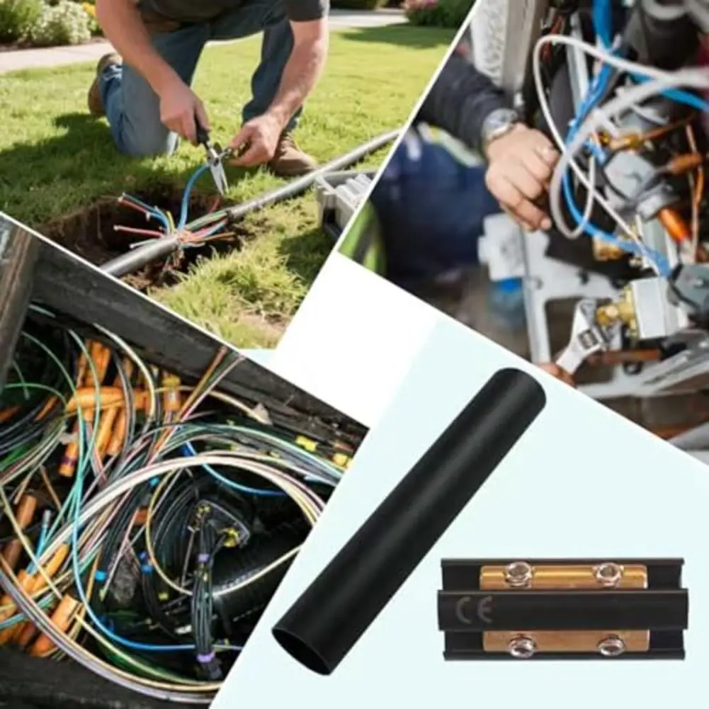 2 Sets 600V Underground Wire Splice Kit For Direct Burial UF Cable Connection 14/3 To 8/3 Waterproof Electrical Junction Box