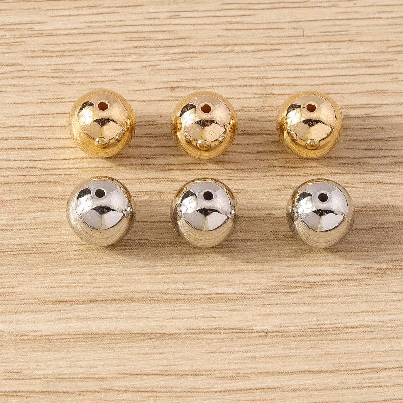 10–50 Stück 8–16 mm große CCB Gold Silber Farbe lose Spacer Charms Perlen für Schmuckherstellung DIY Armbänder Halsketten Bastelbedarf – Detail 7