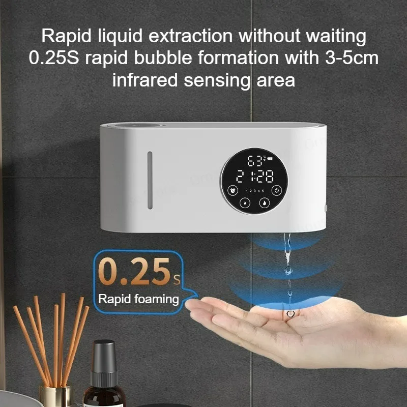 

Автоматический дозатор мыла Настенный бесконтактный сенсорный дозатор мыла Настенный дозатор мыла Зарядка через USB 500 мл