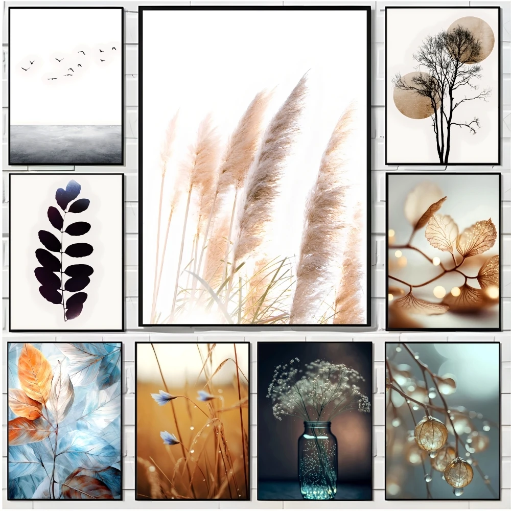 

Eco Style NATURE Painting Calligraphy Minimalist Print Canvas Poster Unframed Wall Art For Home Office Decor