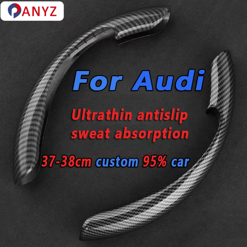 

Car Steering Wheel Cover black suede leather For Audi Q2 Q3 Q5 Q7 TT S3 S4 S5 S7 R8 RS3 RS A1 A3 A4 A5 Car Steering Wheel Cover