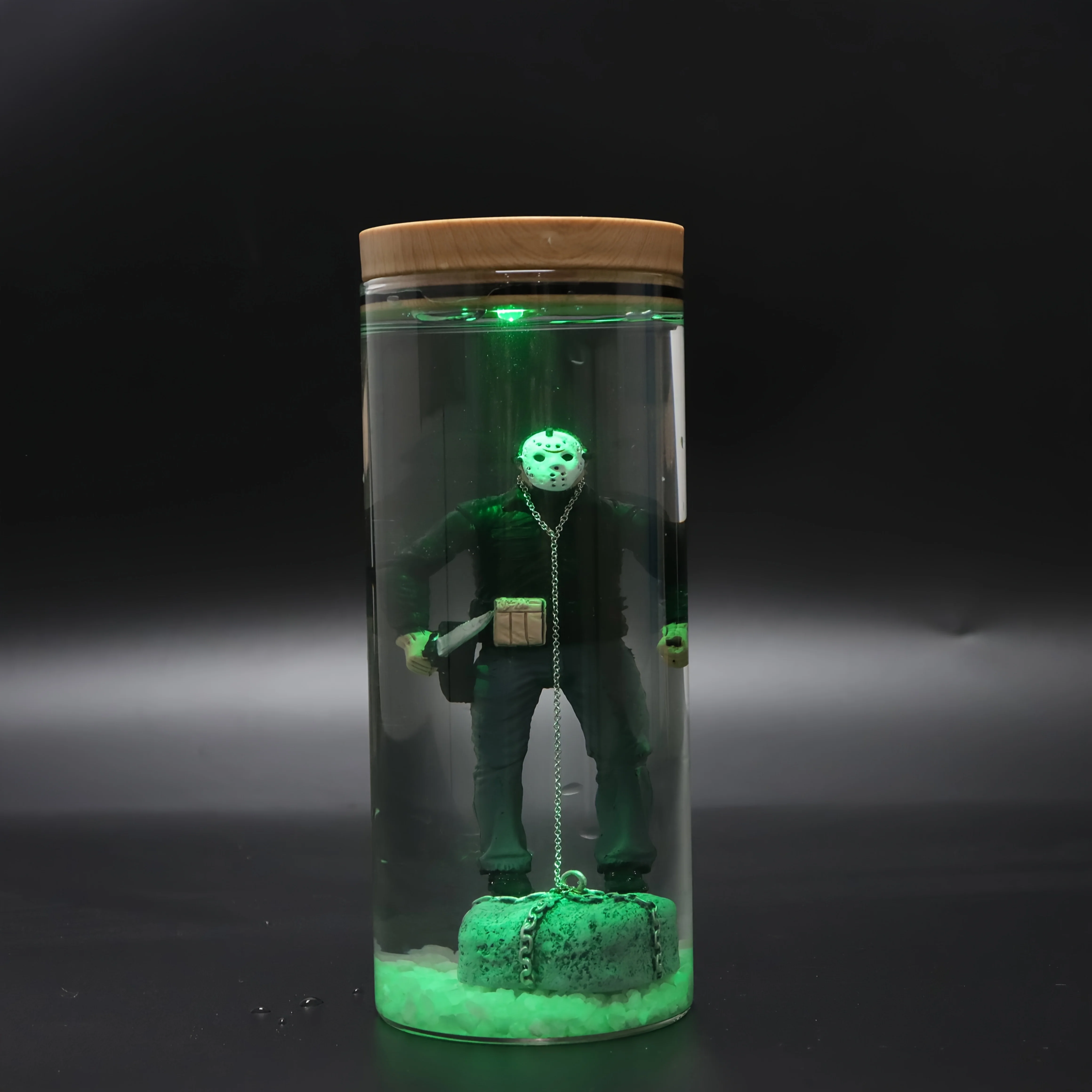 ジェイソン・ウォーカーズ、ヴィンテージホラーランプ、ホラーデコレーション、ホラー映画デコレーション、ホラーギフト、怖いコレクターウォーターランプ、ホラーデコレーション