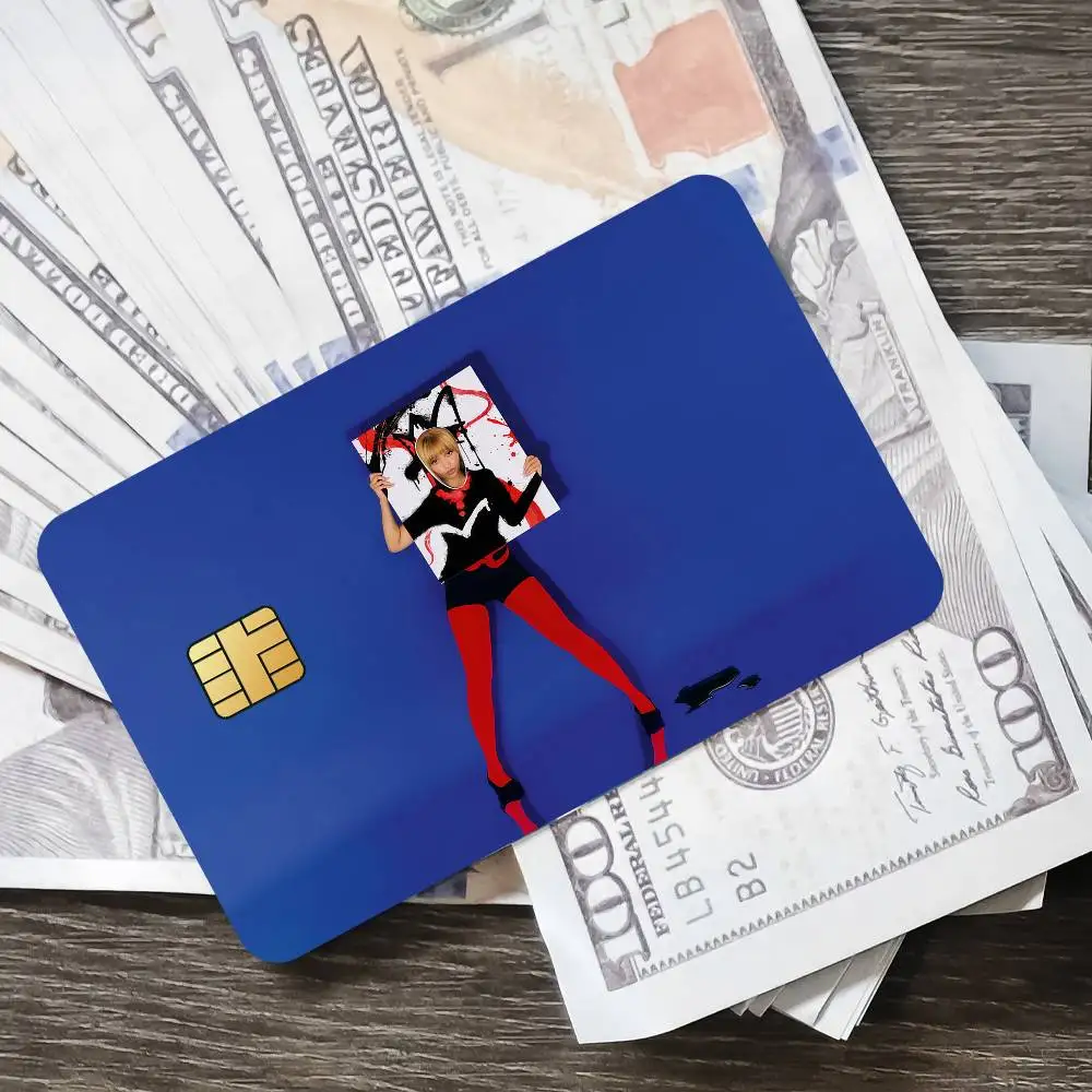 ملصقات بطاقات الائتمان المصنوعة من Singer PinkPantheress Fancy Some More من ملصقات تمرير الحافلة وديكور رائع مقاوم للماء مكون من 4 قطع #6