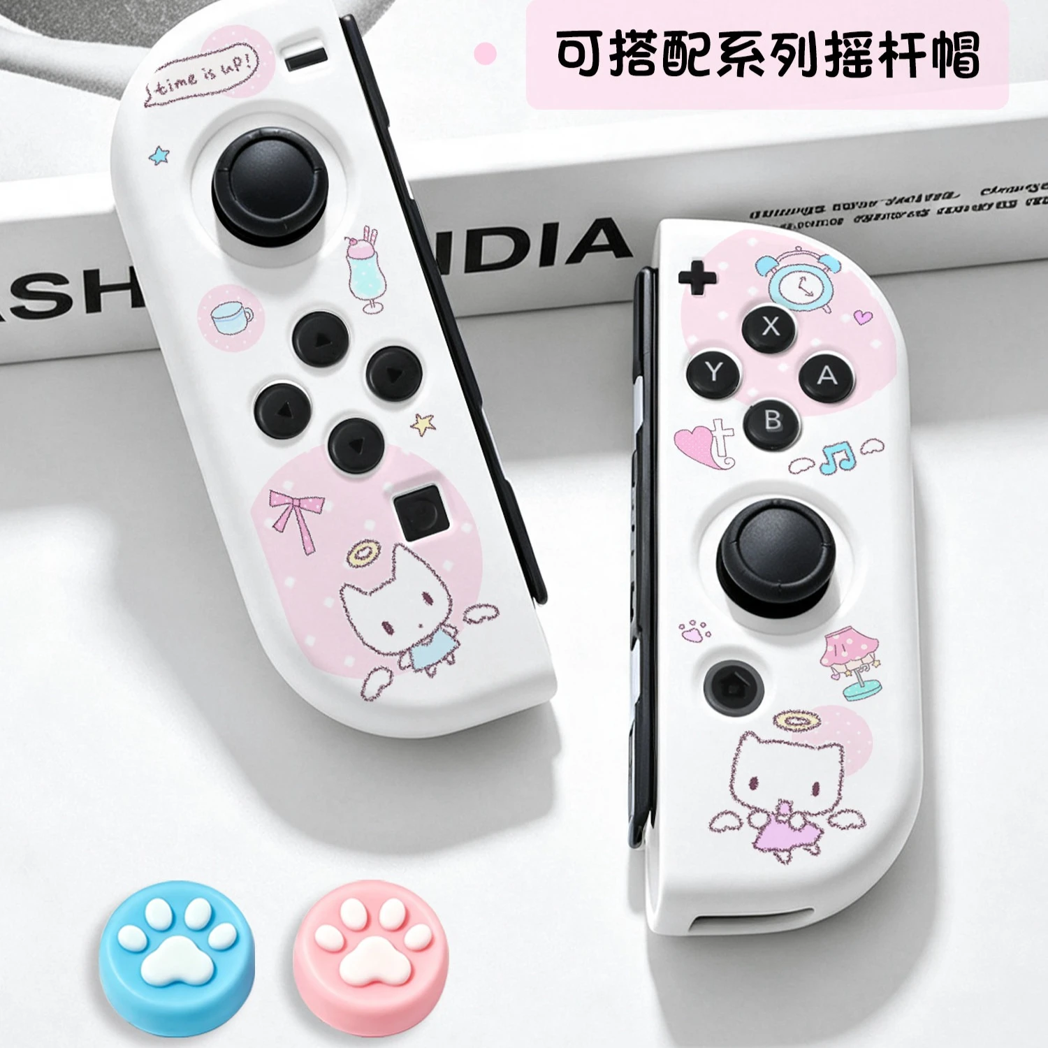 Kawaii Pink Split Protective Case for Nintendo Switch 2 OLED NS Console Anime Girl Non-Slip Drop-Proof Joy-Con Controller Cover view 4