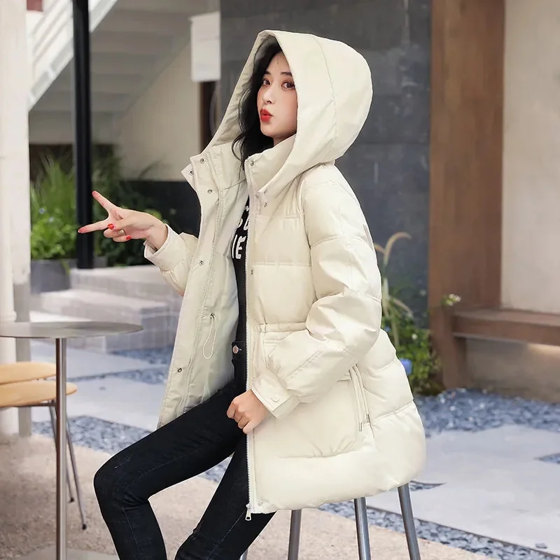 Down Padded Jacket Women\'s Winter Long Warm Thicken Parkas Coat 2022 New Winter Women Cotton Jacket Korean Loose Bread Jacket