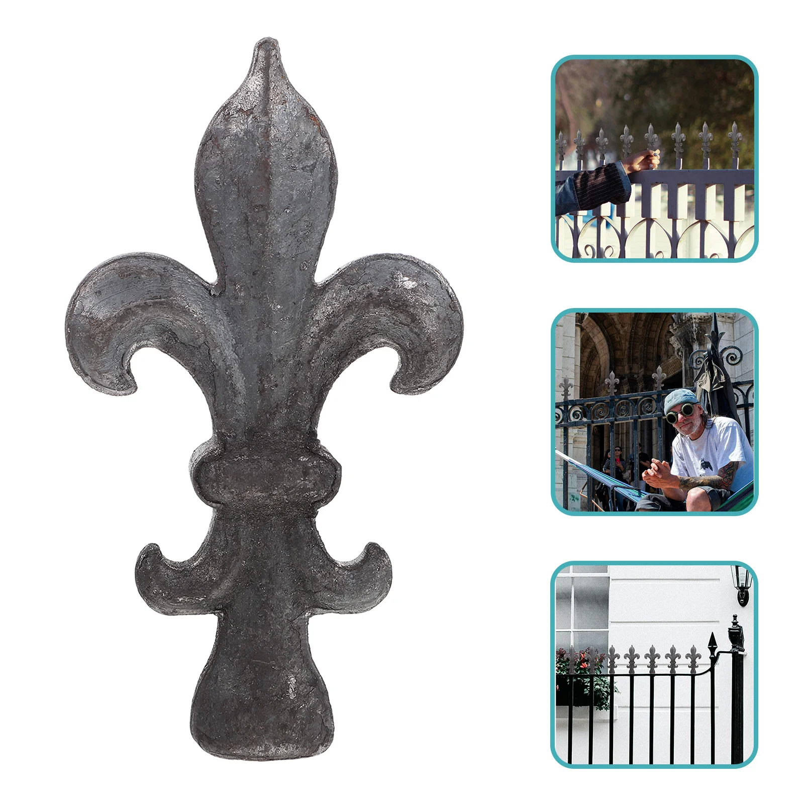 

Fence Post Finial Iron Metal Toppers for Garden Yard Decorative Fence Covers with Anti Wear Durability Classic European Style