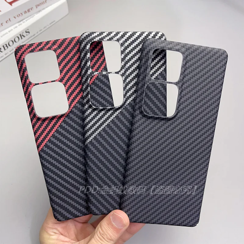 Cover For Vivo V30 Pro 5G Case PC Carbon Fiber Texture Pattern Matte Hard Phone Case For Vivo V 30 V30Pro Slim Thin Shell Bumper