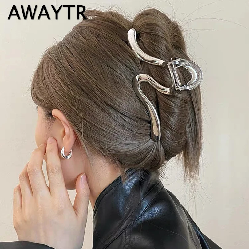 Metal Hair Claw Clip Irregular Hairpins Punk Hair Crabs Barrettes Vintage Jaw Clips Women Hair Accessories