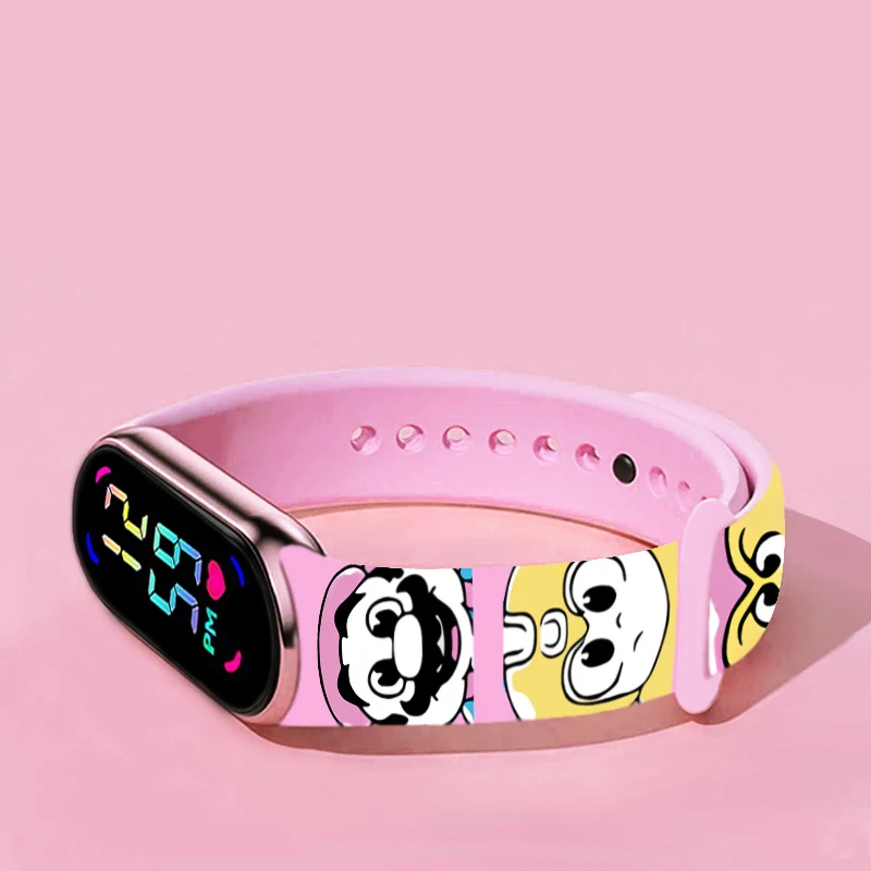 Mario Bros Digital Watch Waterproof Sport Wristband for Children with Luigi Princess Peach Yoshi Bowser Action Figures