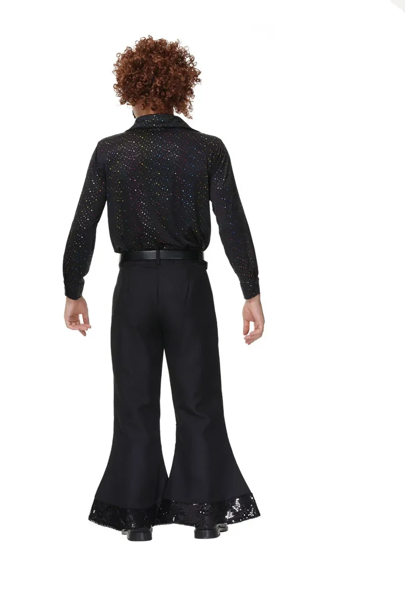 Disfraz Retro Hippie de los años 70 para hombre y mujer, ropa de hipopótamo de discoteca, Cosplay para adultos, carnaval, fiesta de Halloween, vestido elegante