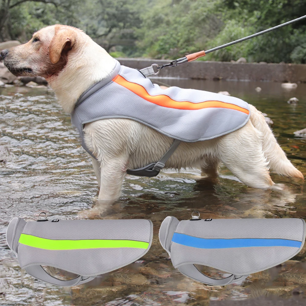 Summer Big Dog Harness Outdoor Pet Walking Supplies Water Storage Cool Vest Harnesses for Medium Large Dogs arnes perro grande