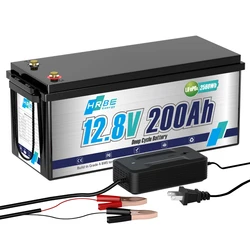 12V 200Ah 30ah Lithium LiFePO4 Deep Cycle Battery,6000+ Cycles Lithium Iron Phosphate Rechargeable Battery for Solar,RV,Marine