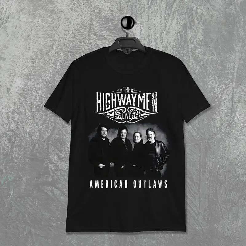 Rare The Highwaymen Band Black Color 1side  T shirt