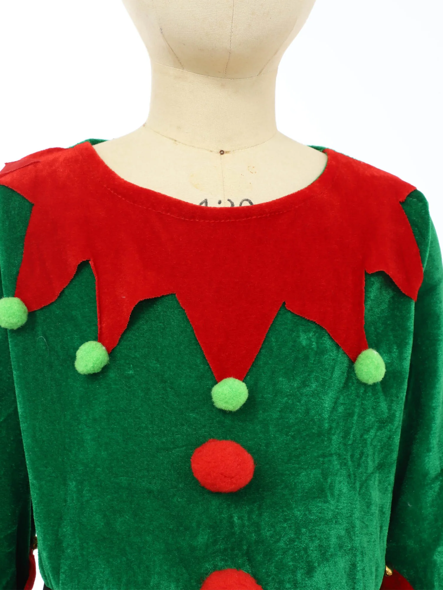 الفتيات عيد الميلاد قزم زي عيد الميلاد سانتا كلوز مجموعة كاملة مع قميص السراويل قبعة آذان حزام جوارب السنة الجديدة فستان بتصميم حالم