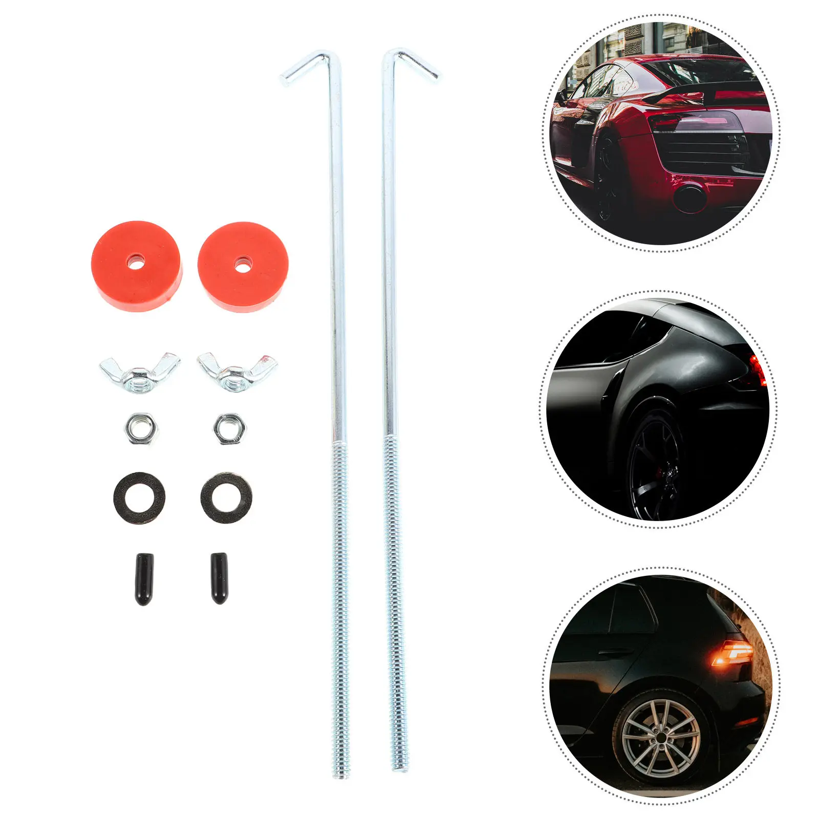 

2Pcs Car Hold Down Bolt Kit Metal Retention Bracket Clamp Secure Fix Fasten Automotive Mount Holder Bracket
