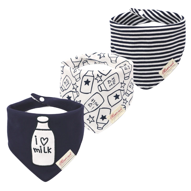 Men's baby triangle towel Baby products children's bib bib ins triangle saliva towel three-piece pack