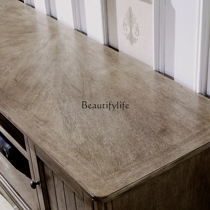 LS 04 خزانة تلفزيون من الخشب الصلب الأمريكي البسيط أثاث منزلي فاخر خفيف الوزن