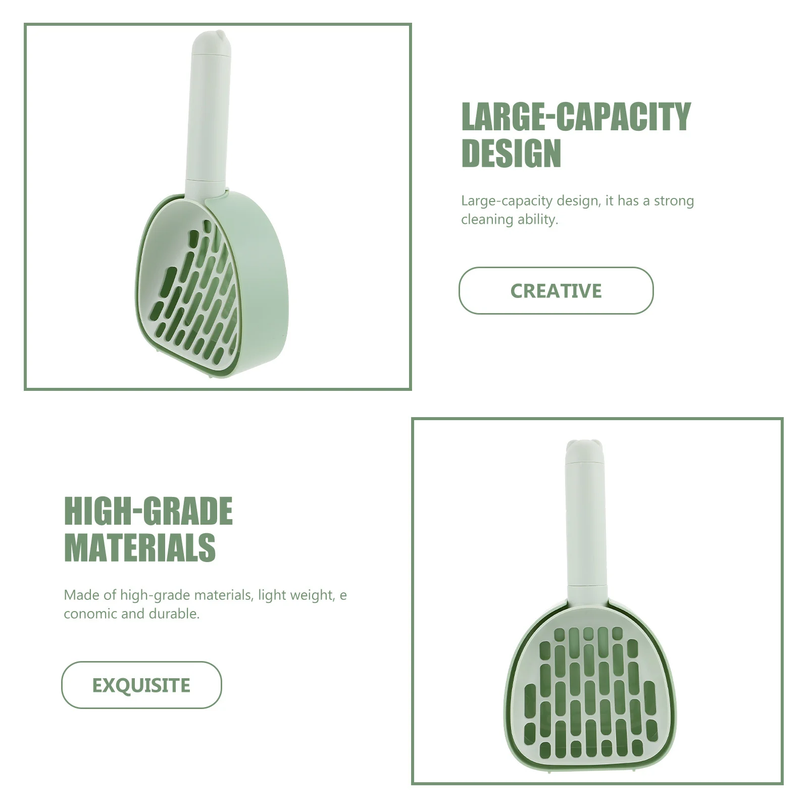 

Cat Litter Scoop Large-Capacity Multi-Function Plastic Cleaning Shovel Portable Efficient Pet Poop Scooper Kitten Dog Litter